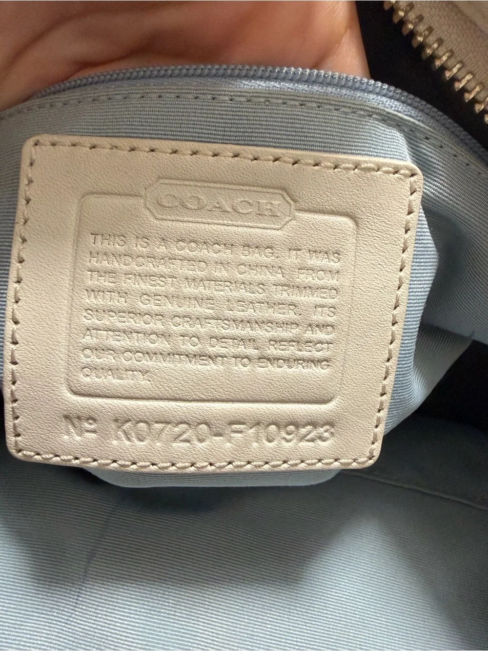 Vintage Coach Soho Hobo Bag Light Blue  Signature Monogram Y2K F10923